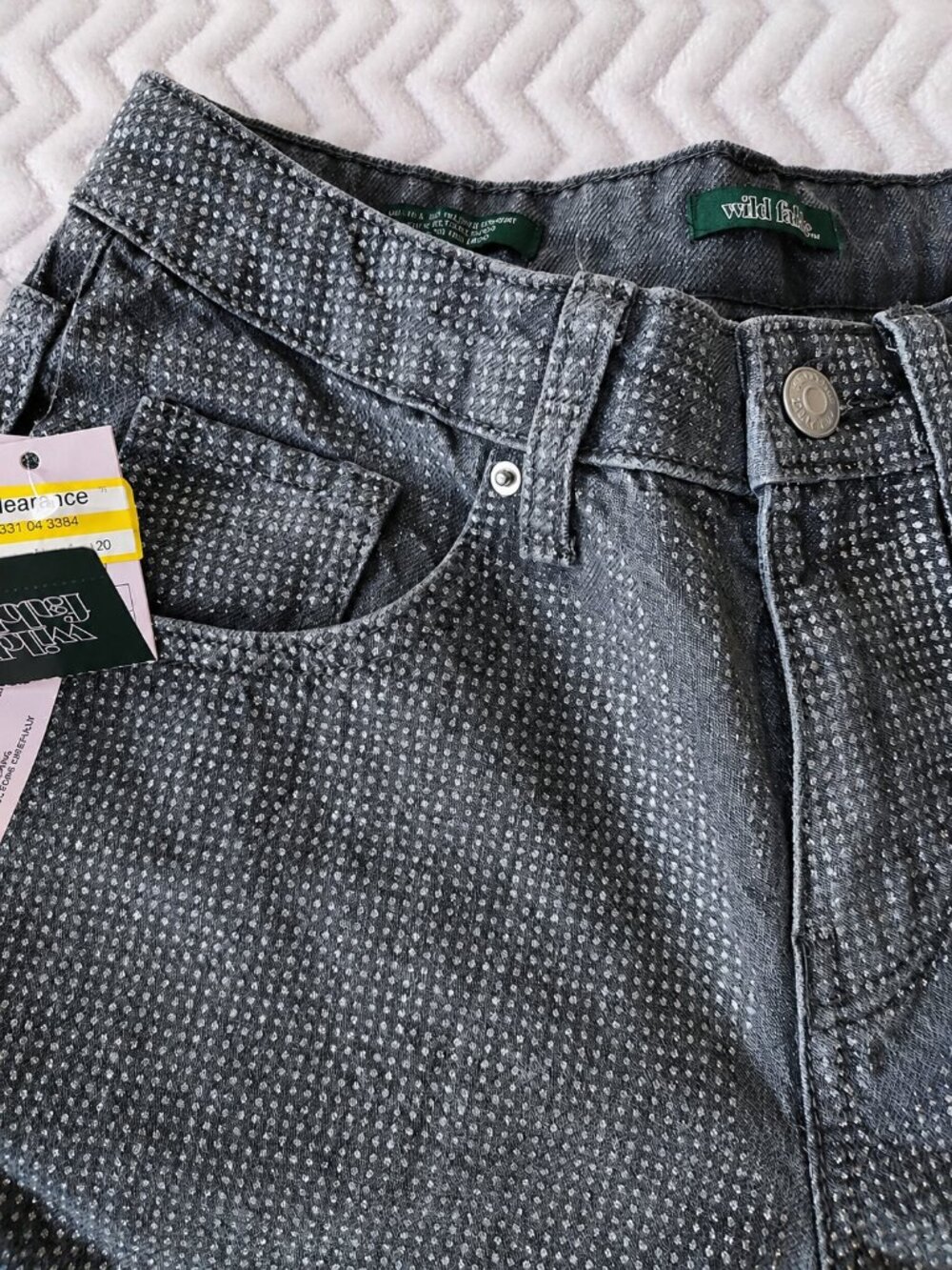 Wild Fable EasyRigid Rhinestone Studded Jeans Gray Size 00 NWT - Picture 6 of 13